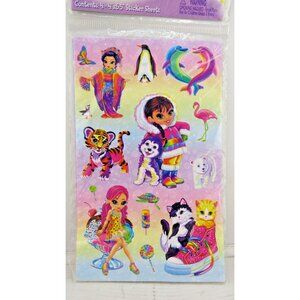 Lisa Frank Vintage Sticker 4 pgs 4"x6.5" NEW Eskimo Birthday Popsicle Polar Bear